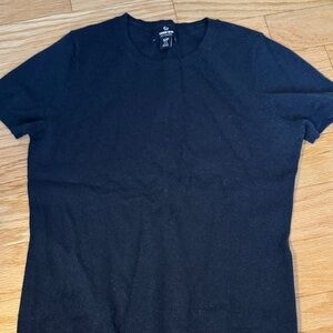 Lands End Navy 100% Cashmere Sweater